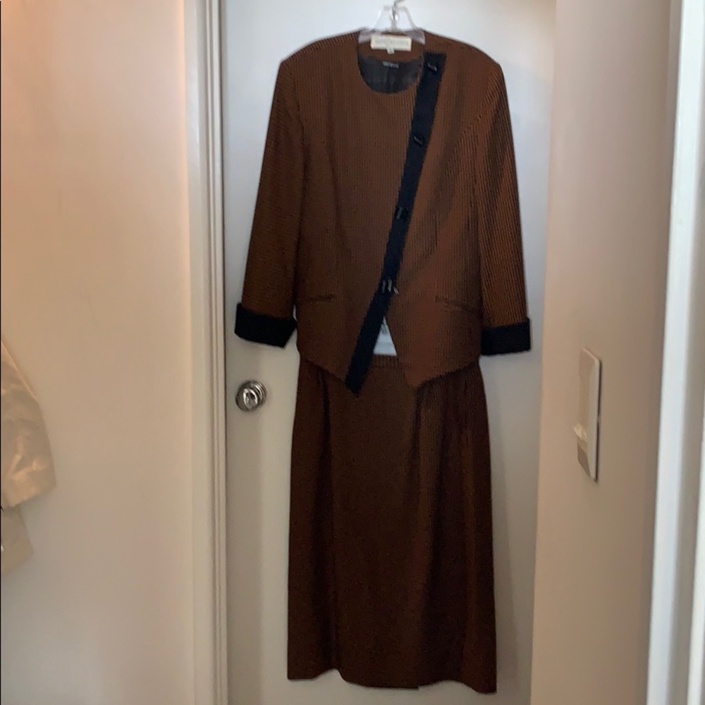 Vintage Bert Newman brown + black suit